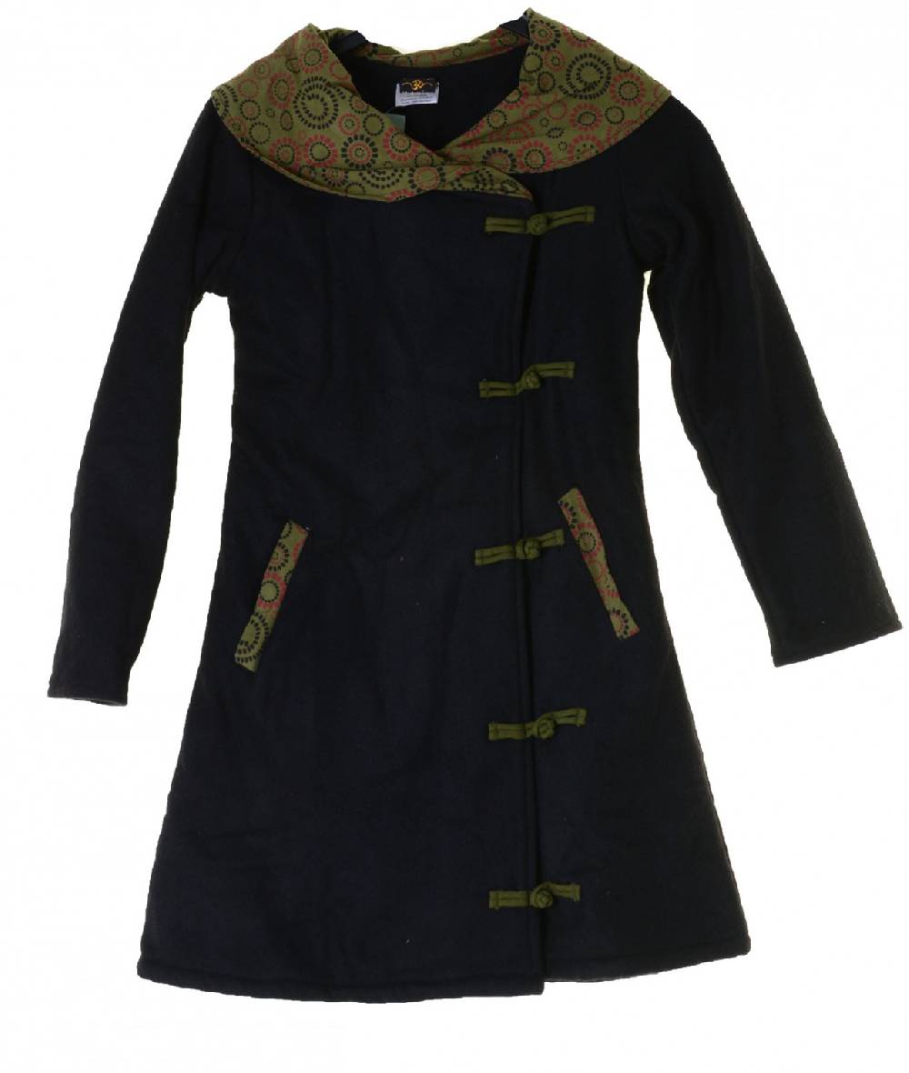 Kunst Und Magie Wollmantel Jacke Mantel Goa Psy Hippie Boho Begrenzte Freigabe