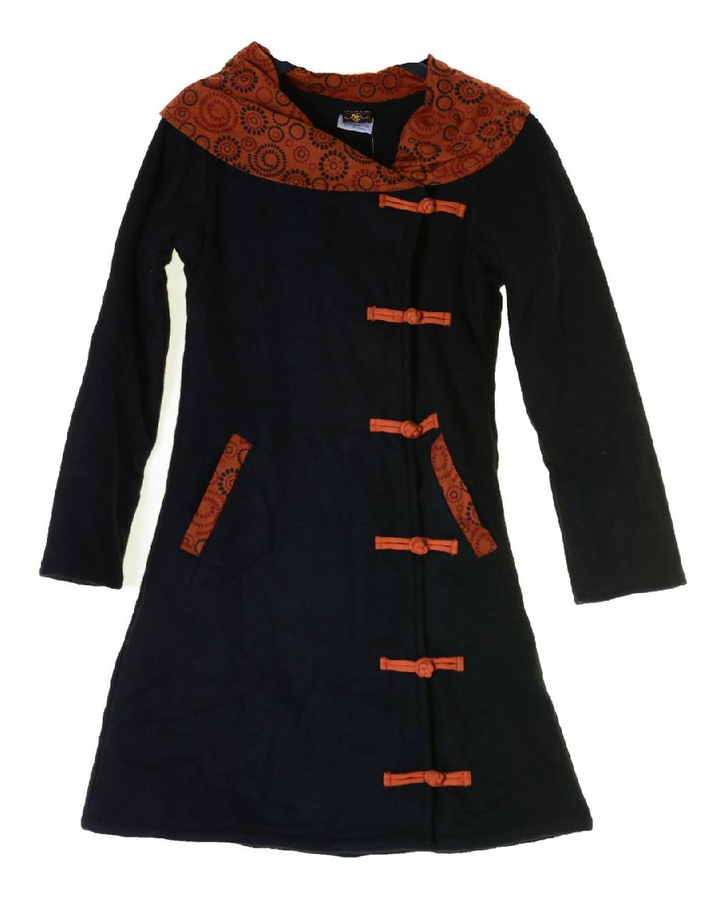 Kunst Und Magie Wollmantel Jacke Mantel Goa Psy Hippie Boho Begrenzte Freigabe