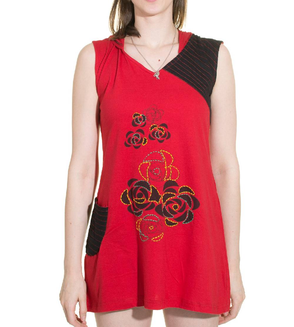 Kunst Und Magie Minikleid Longshirt Tunika Hippie Sommerkleid mit Zipfelkapuze JETZT KAUFEN