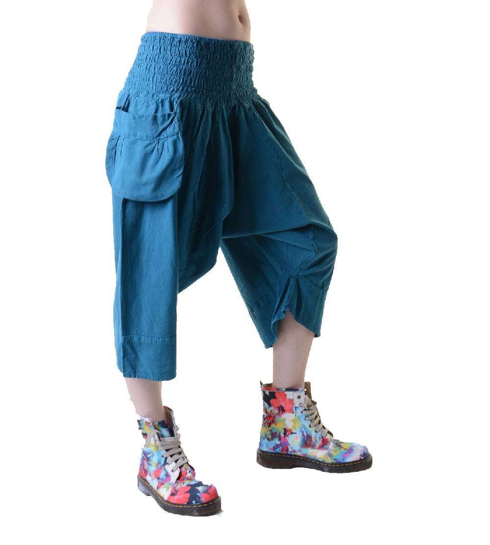 Kunst Und Magie 3/4 Sarouelhose Pumphose im Haremshosen Style Kurz Zeitbegrenzte Promotion