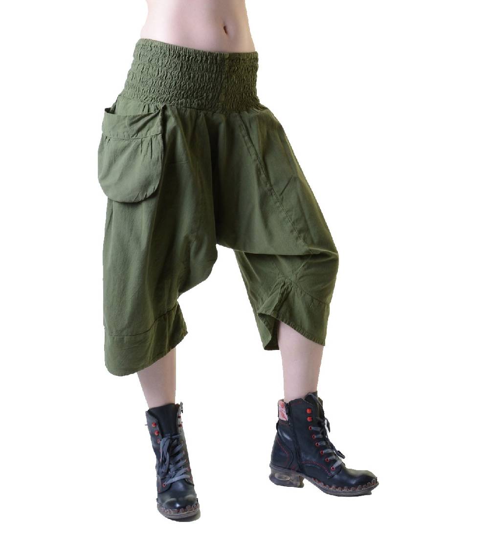 Kunst Und Magie 3/4 Sarouelhose Pumphose im Haremshosen Style Kurz Zeitbegrenzte Promotion