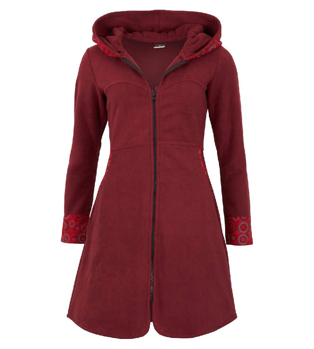 Kunst Und Magie Fleece Mantel Jacke mit Kapuze Goa Psy Hippie Boho extravagant Sonderangebot der Fabrik
