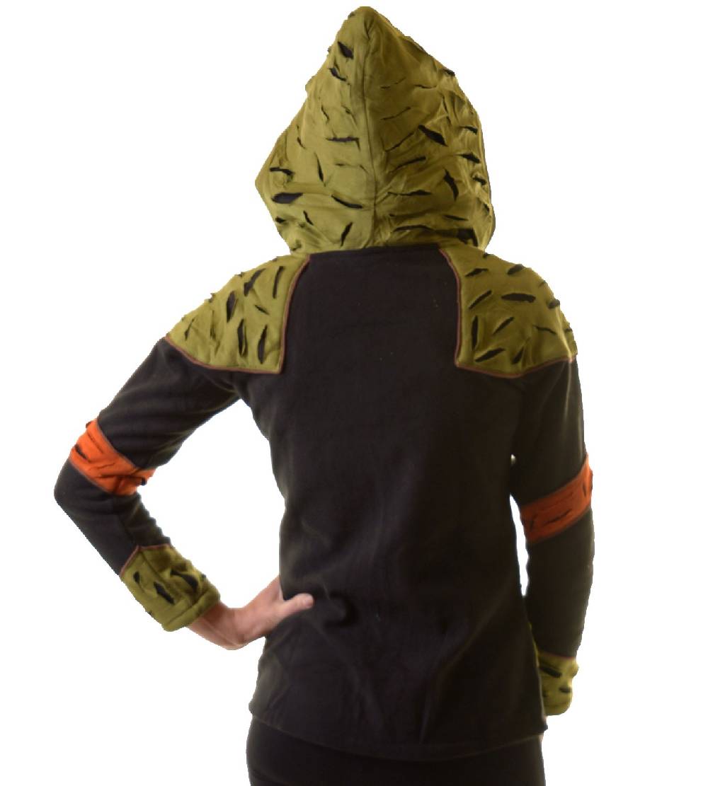Kunst Und Magie Elfenhafte Fleece Jacke mit Cutwork Patches Goa Psy Hippie Fraggle Discount Store für neue Produkte