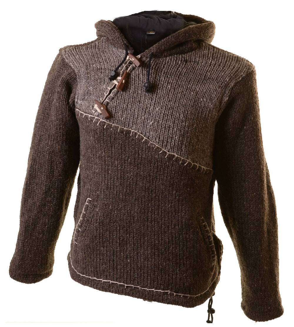 Kunst Und Magie Ausgefallener Strickpullover im Mittelalter-Stlye Hippie Pullover Nur noch ein Tag übrig