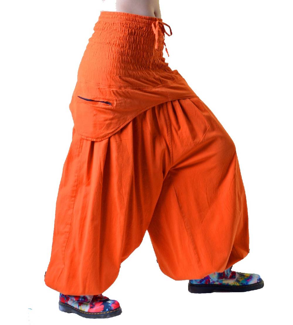 Kunst Und Magie Damen Hose Haremshose praktische Schürzentaschen Unifarben Vintage Boho Ibiza Rabatte dieses Monats