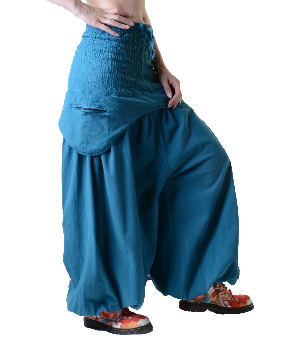 Kunst Und Magie Damen Hose Haremshose praktische Schürzentaschen Unifarben Vintage Boho Ibiza Rabatte dieses Monats