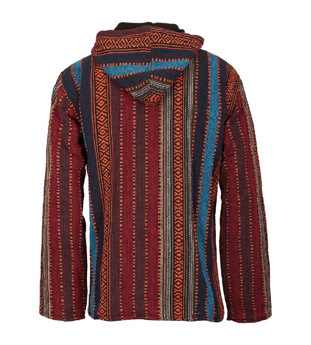 Kunst Und Magie Kunst und Magie Nepal Baja Jerga Sweatshirt Poncho mit Fleecefutter Kapuze Online