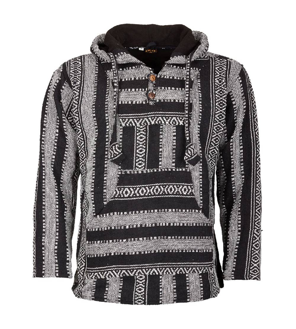Kunst Und Magie Kunst und Magie Nepal Baja Jerga Sweatshirt Poncho mit Fleecefutter Kapuze Online