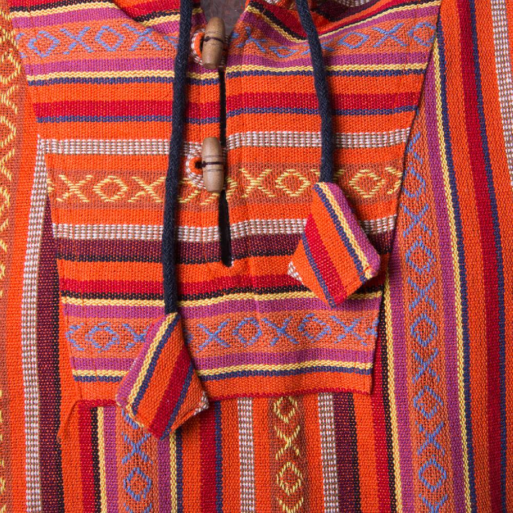 Kunst Und Magie Kunst und Magie Herren Nepal Baja Hoodie Pullover Sweatshirt Poncho Auslauf