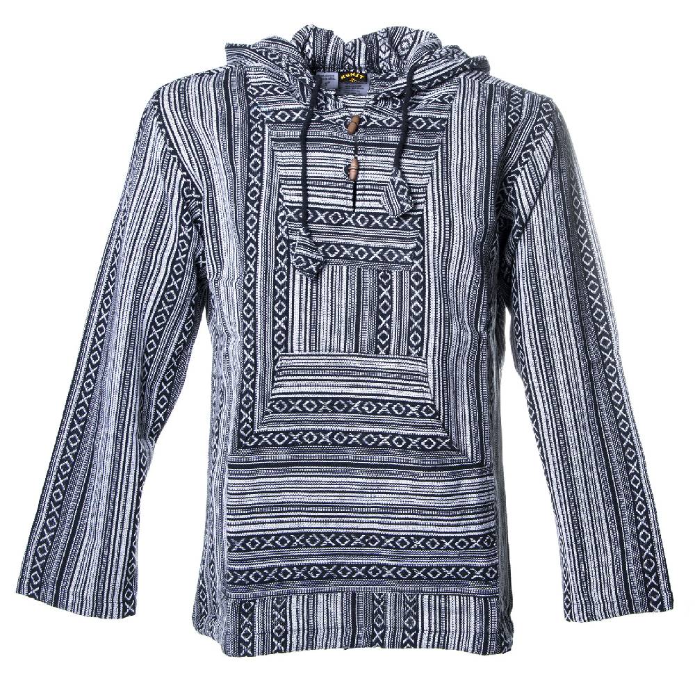Kunst Und Magie Kunst und Magie Herren Nepal Baja Hoodie Pullover Sweatshirt Poncho Auslauf