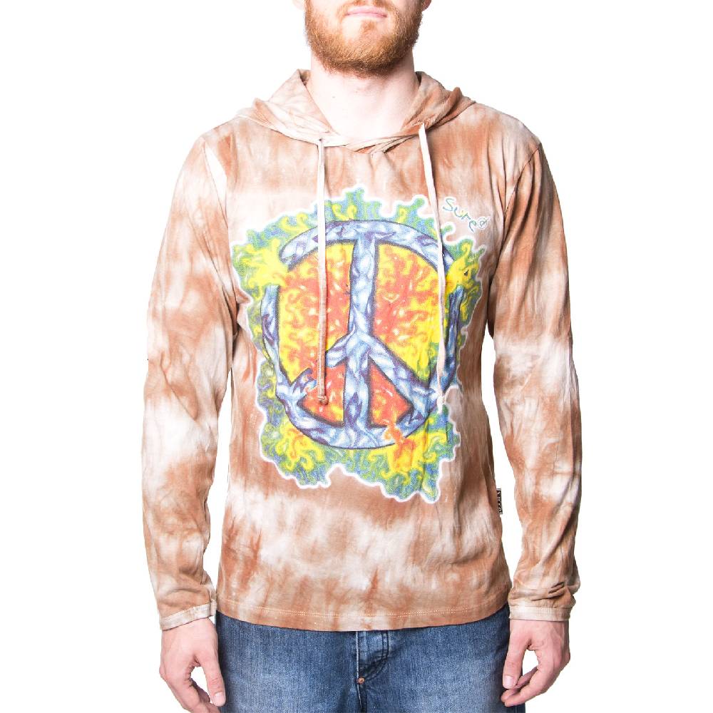 Kunst Und Magie Kunst und Magie Sure Hoody Kapuzen Tie Dye Batik Shirt mit "Peace" Motiv Online Shopping