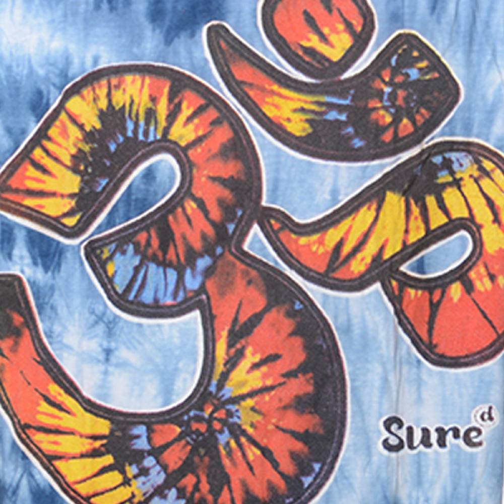 Kunst Und Magie Kunst und Magie Sure Herren Buntes 70er Retro Hippie T-Shirt OM im Batiklook Preisnachlass