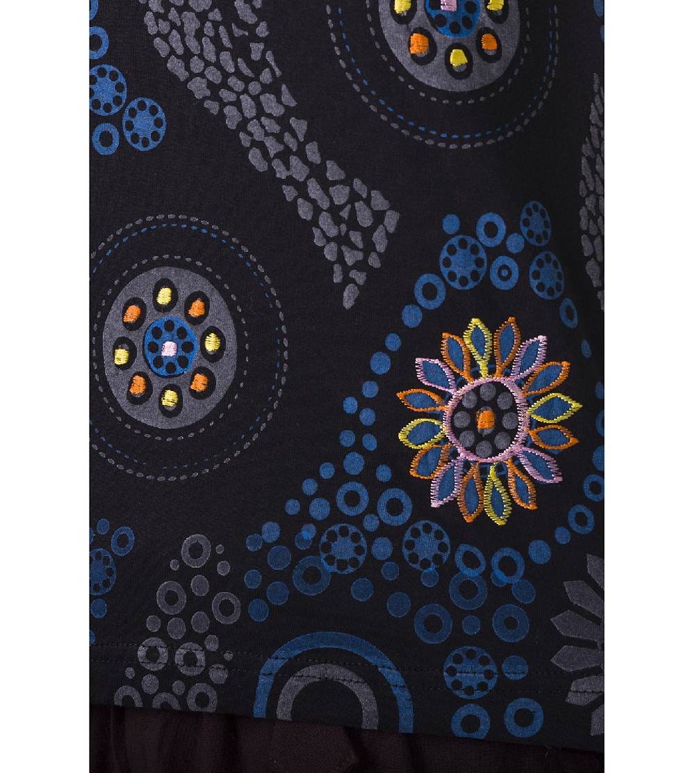 Kunst Und Magie Kunst und Magie Boho Damen Sweater Oberteil mit Stickereien Black Friday