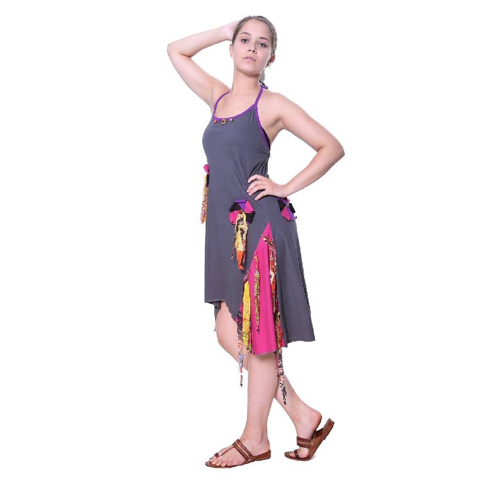 Kunst Und Magie Kunst und Magie Freches Minikleid Longshirt Tunika Hippie Boho Trägerkleid Cyber Monday
