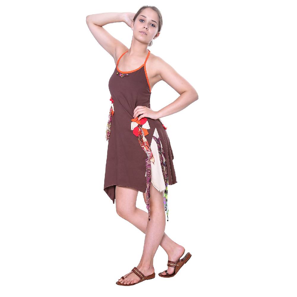 Kunst Und Magie Kunst und Magie Freches Minikleid Longshirt Tunika Hippie Boho Trägerkleid Cyber Monday