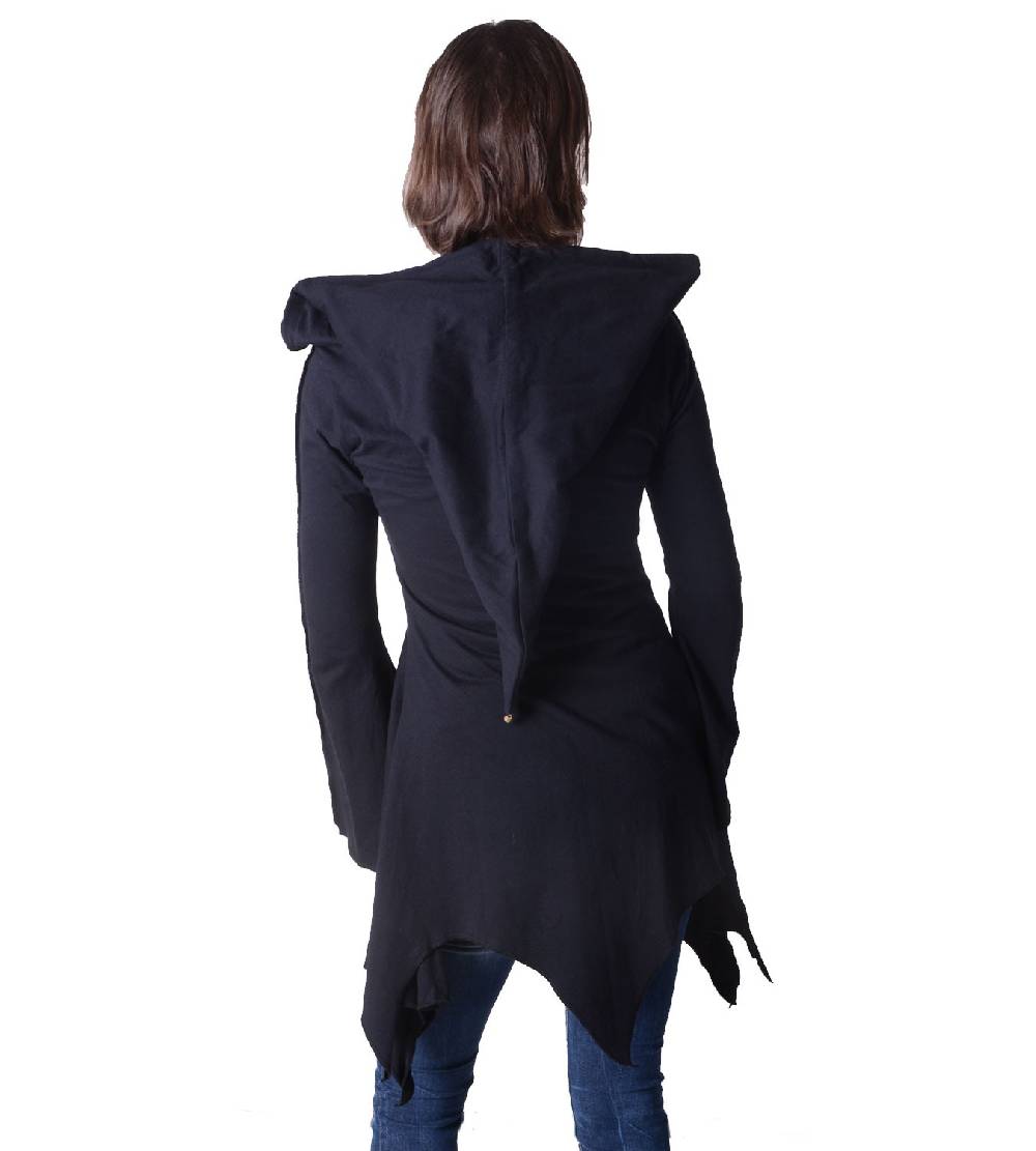 Kunst Und Magie Baumwoll Sweatjacke in ausgefallenem Design mit Zipfelkapuze - Damenjacke zum Überziehen Zeitlich begrenztes Angebot