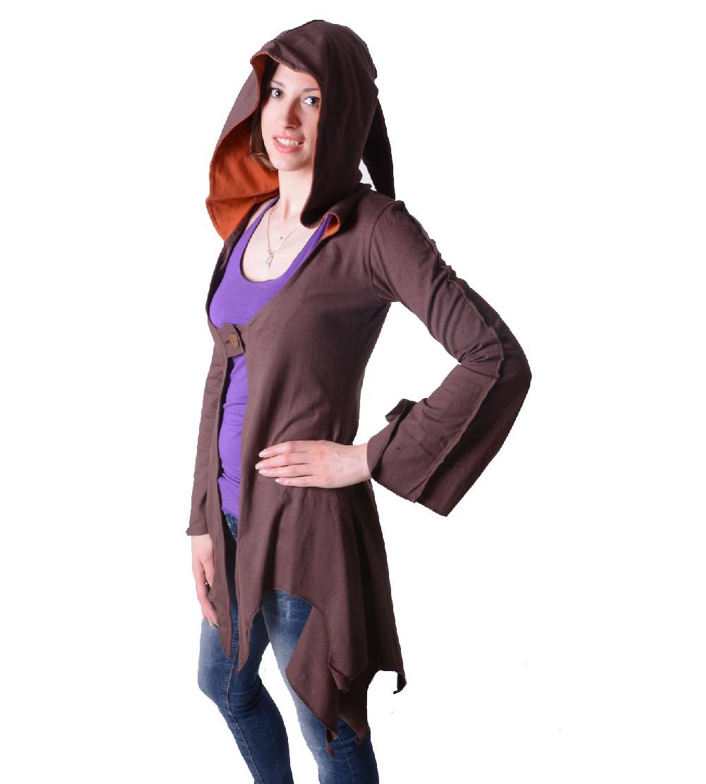 Kunst Und Magie Baumwoll Sweatjacke in ausgefallenem Design mit Zipfelkapuze - Damenjacke zum Überziehen Zeitlich begrenztes Angebot