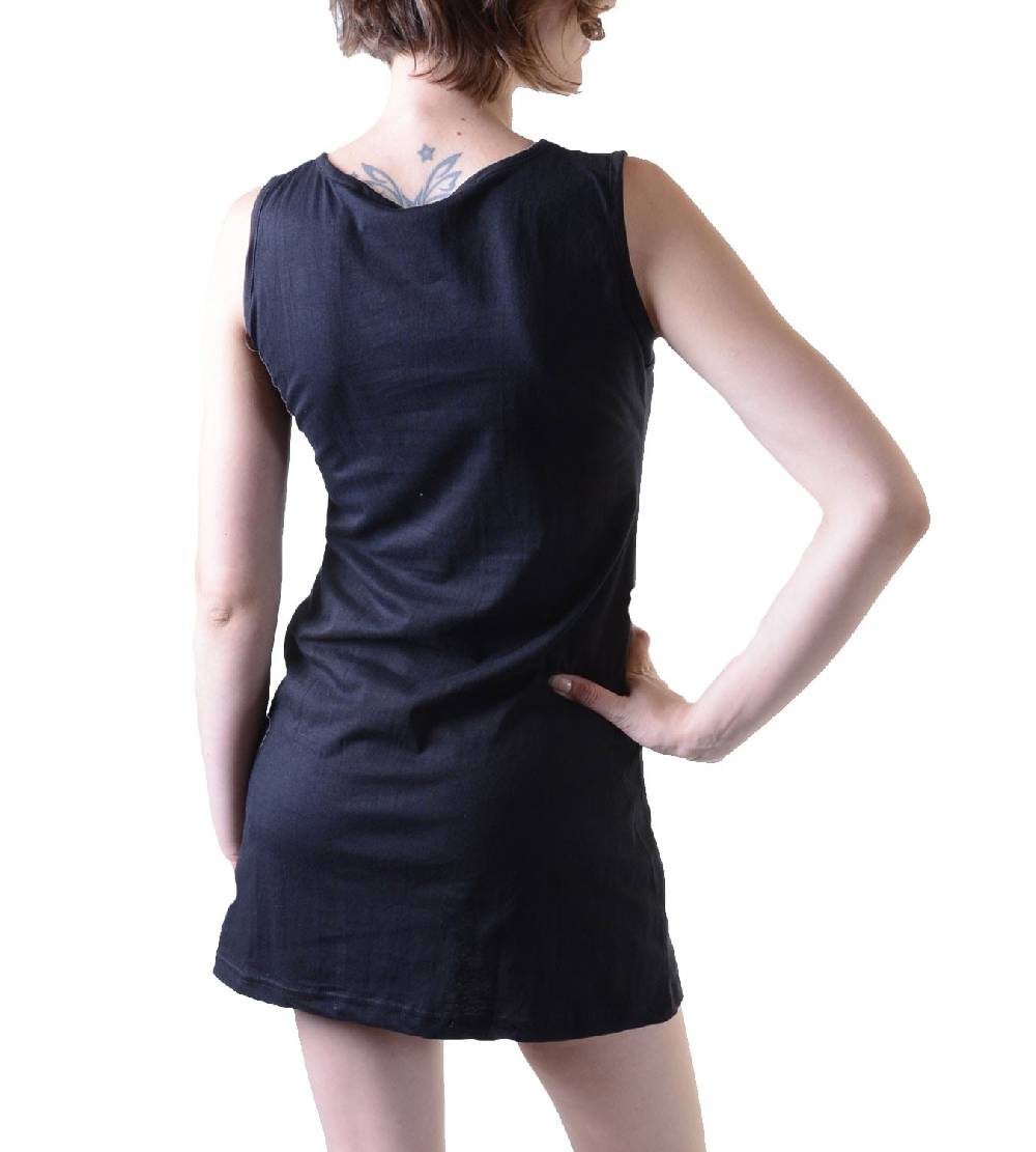 Kunst Und Magie Minikleid Longshirt Tunika Hippie Goa Sommerkleid bestickt Neuheiten