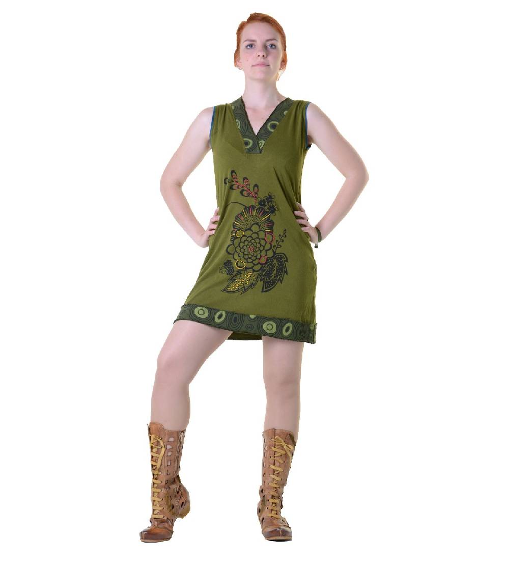 Kunst Und Magie Minikleid Longshirt Tunika Hippie Sommerkleid in tollen Farben Räumungsverkauf