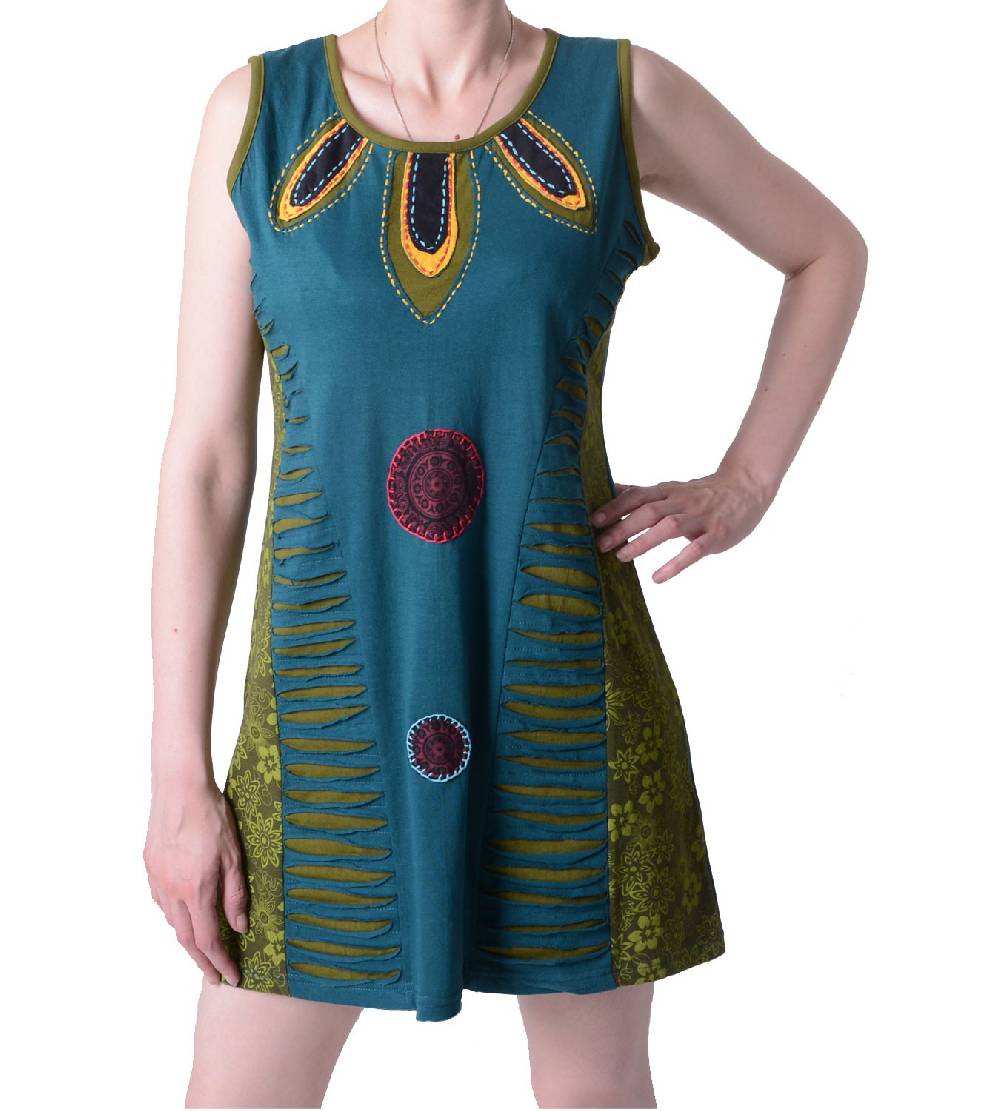 Kunst Und Magie Minikleid Longshirt Tunika Hippie Sommerkleid mehrfarbig Kauf eins, bekomm eins gratis