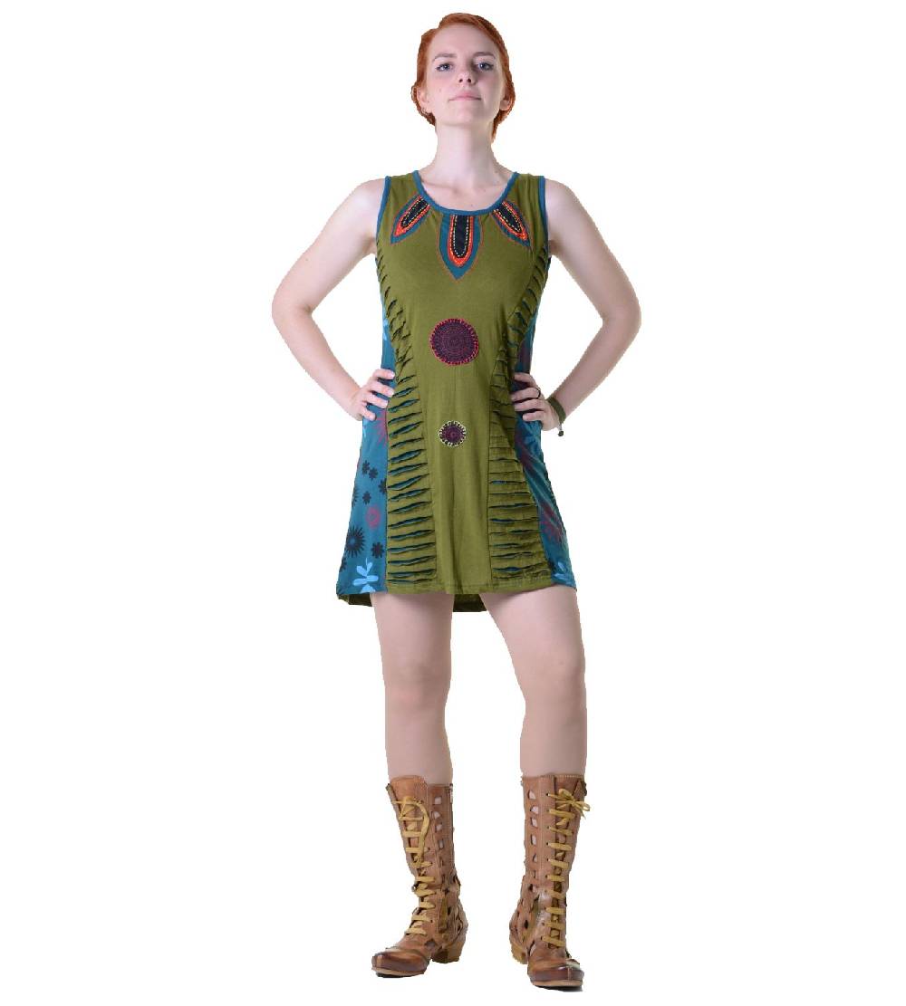 Kunst Und Magie Minikleid Longshirt Tunika Hippie Sommerkleid mehrfarbig Kauf eins, bekomm eins gratis