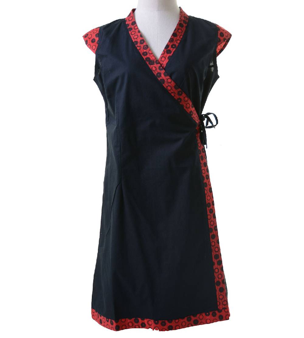 Kunst Und Magie Wickelkleid Tibet Minikleid Tunika Hippie Goa Sommerkleid extravagant Tägliche Deals