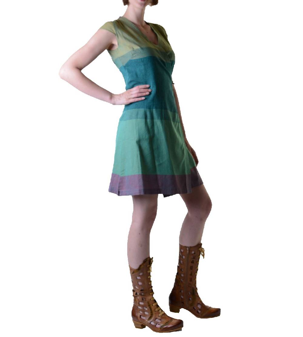 Kunst Und Magie Wickelkleid Tibet Minikleid Tunika Hippie Goa Sommerkleid mehrfarbig Begrenzte Freigabe