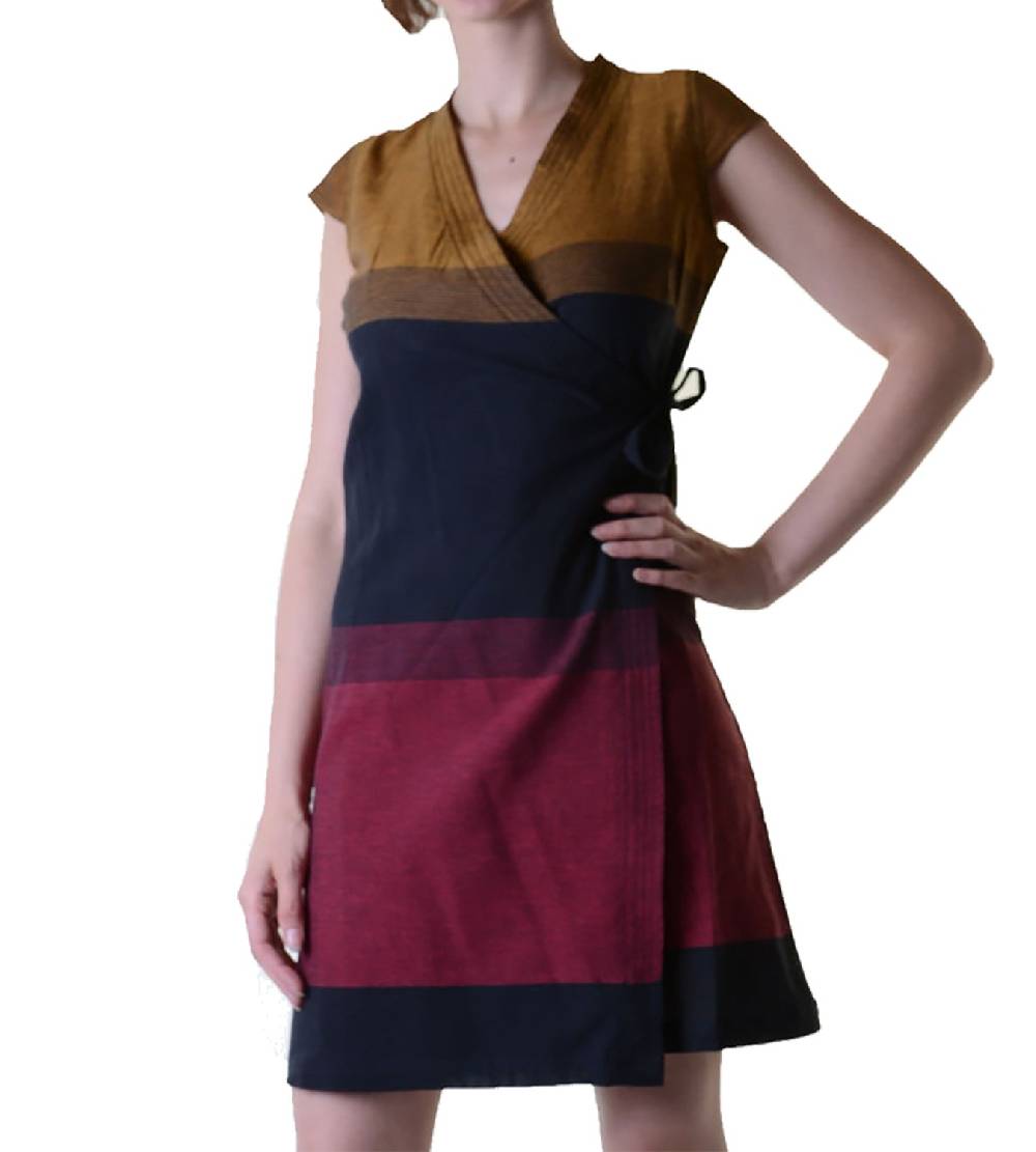 Kunst Und Magie Wickelkleid Tibet Minikleid Tunika Hippie Goa Sommerkleid mehrfarbig Begrenzte Freigabe