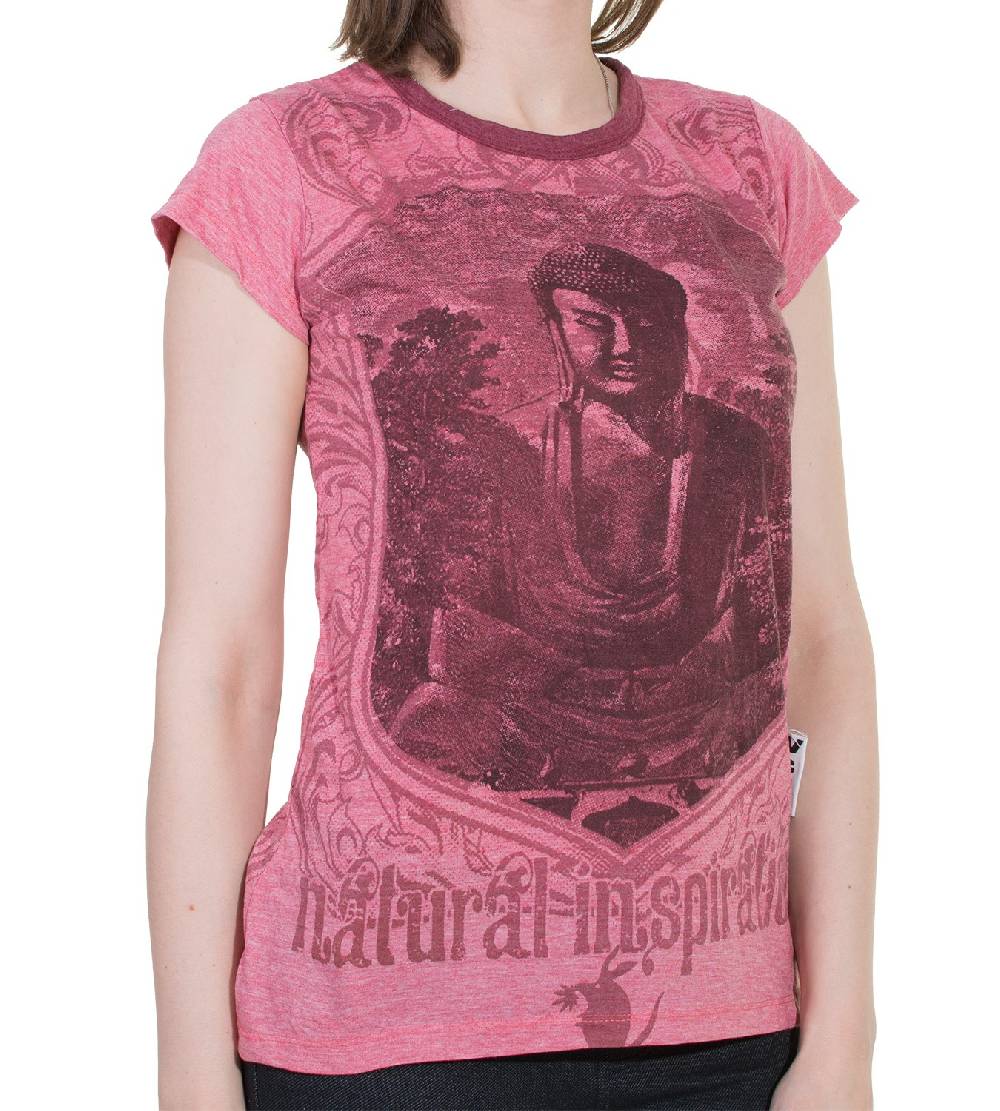 Kunst Und Magie 70er Retro Top Sure Weed Buddha Meditation Girlie T-Shirt im Knitter Look Bis zu 65% Rabatt