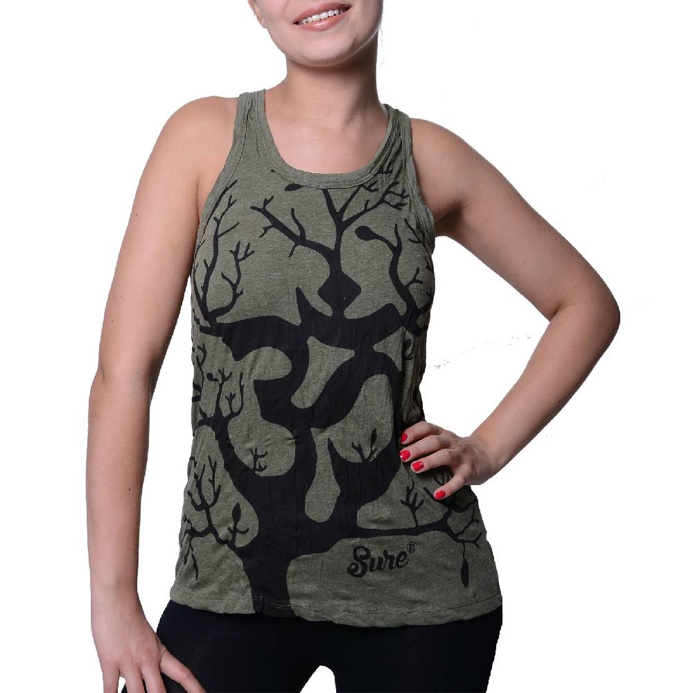 Kunst Und Magie Kunst und Magie Om - Lebensbaum 70er Retro Tanktop Sure T-Shirt Sonderangebot der Fabrik