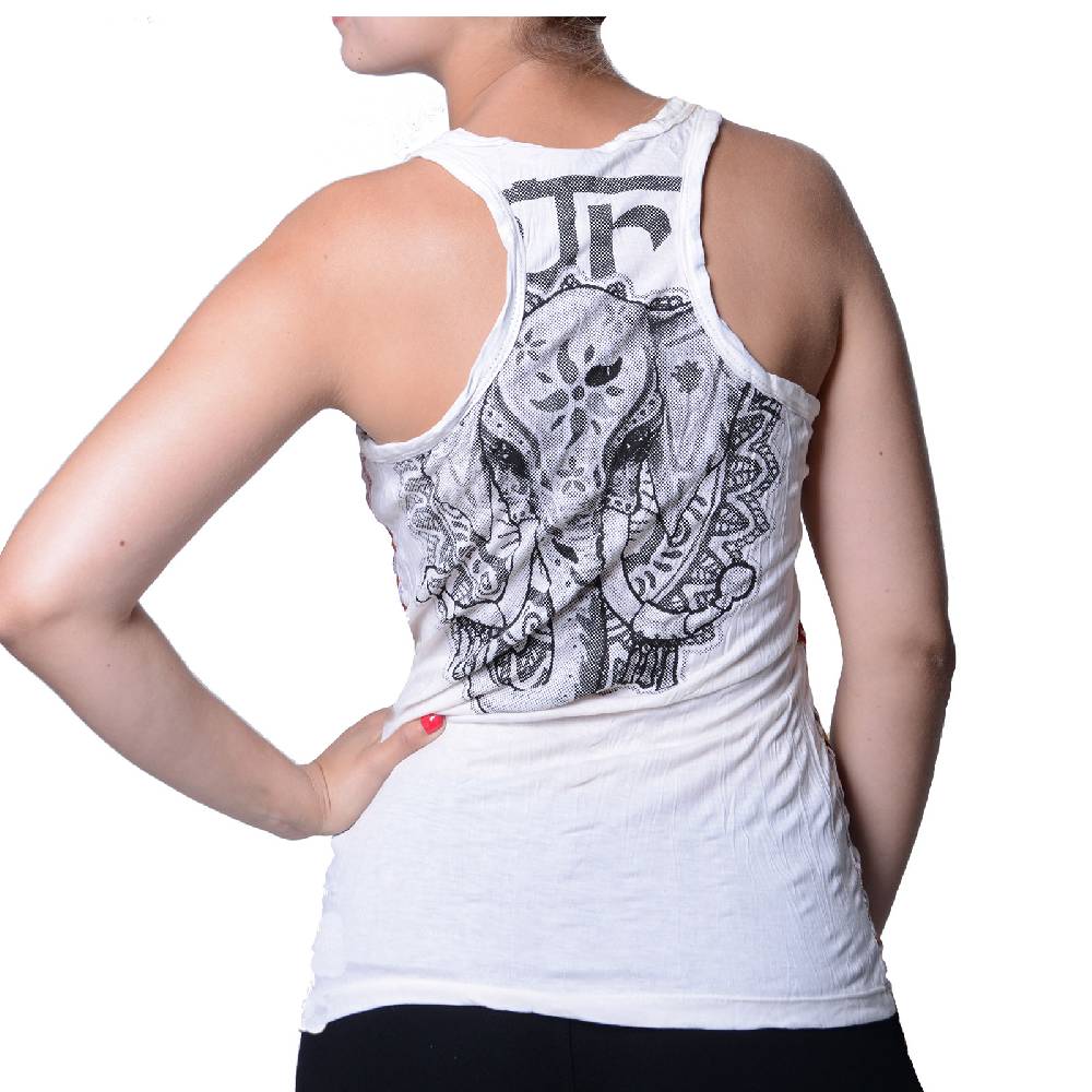Kunst Und Magie Kunst und Magie Elefant Motiv 70er Retro Tanktop Sure T-Shirt Vierteljährliche Förderung
