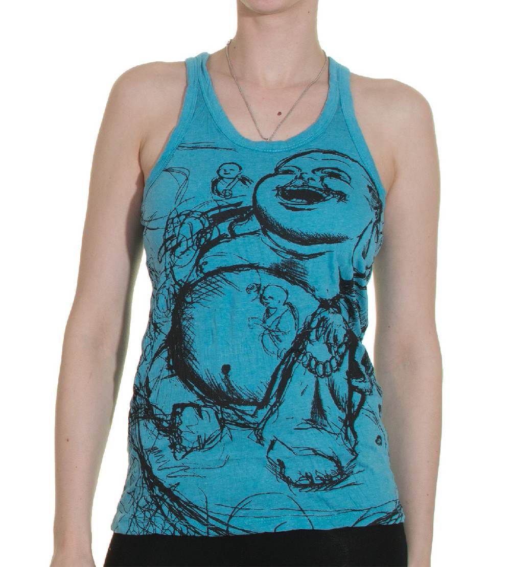 Kunst Und Magie 70er Retro Hippie Trägertop Sure Buddha Figur Mönche Shirt Kostenloser Versand international