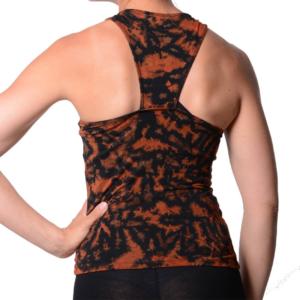 Kunst Und Magie Kunst und Magie Damen Top Atmungsaktive Tie Dye Batik Yoga Top Fabrikladen
