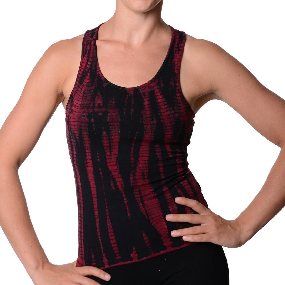 Kunst Und Magie Kunst und Magie Damen Top Atmungsaktive Tie Dye Batik Yoga Top Fabrikladen