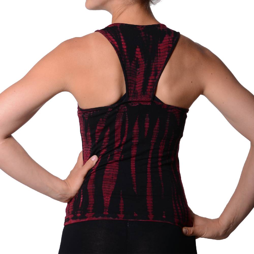Kunst Und Magie Kunst und Magie Damen Top Atmungsaktive Tie Dye Batik Yoga Top Fabrikladen