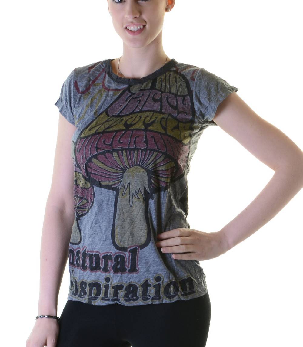 Kunst Und Magie 70er Retro Top Sure WEED Magic Mushroom Psy Goa T-Shirt Girlie Begrenzt auf 3 Tage