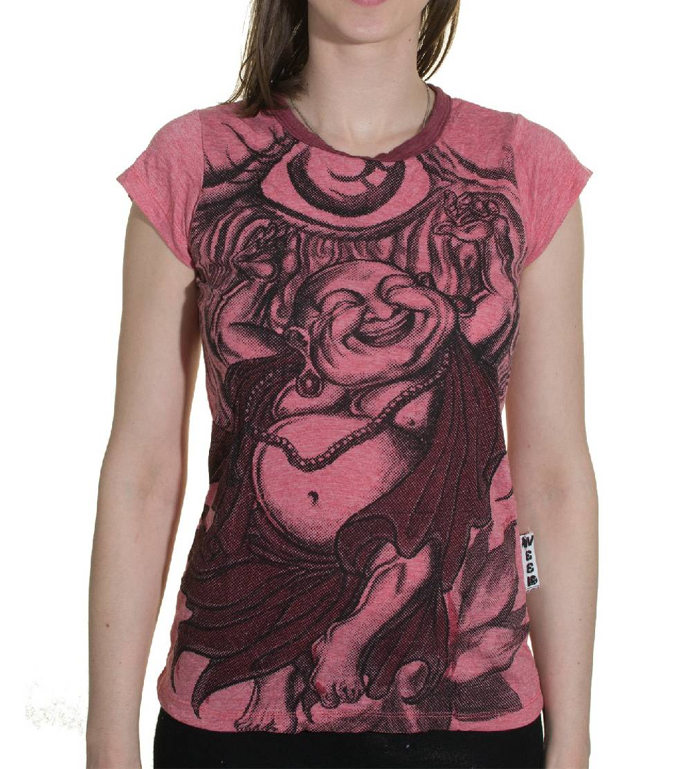 Kunst Und Magie 70er Retro Hippie Top Sure Buddha Smile Auge T-Shirt Black Friday Preise