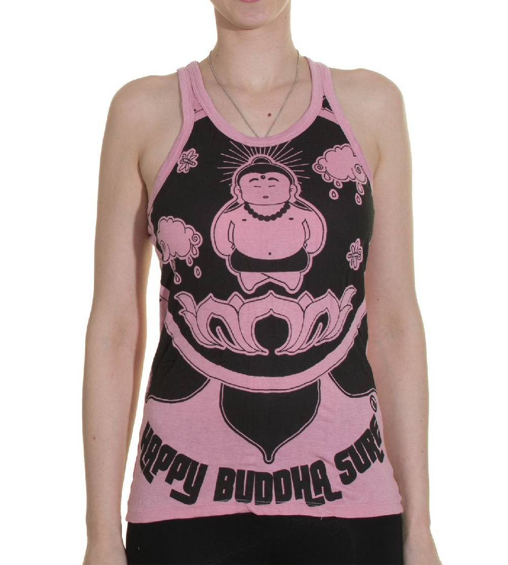 Kunst Und Magie 70er Retro Hippie Trägertop Sure Buddha Lotus Shirt Im Verkauf