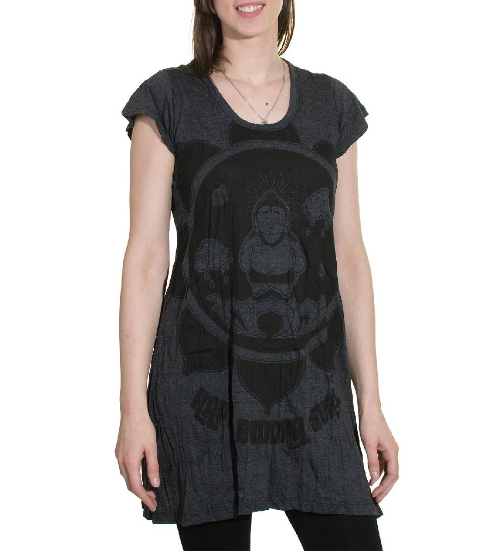 Kunst Und Magie 70er Retro Trägertop Minikleid Sure Buddha Lotus Blume T-Shirt 50% Rabatt für begrenzte Zeit
