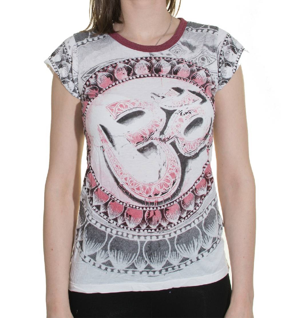 Kunst Und Magie Sure WEED Top 70er Style Goa Om Symbol Girlie T-Shirt im Retro Look Rabatte dieses Monats