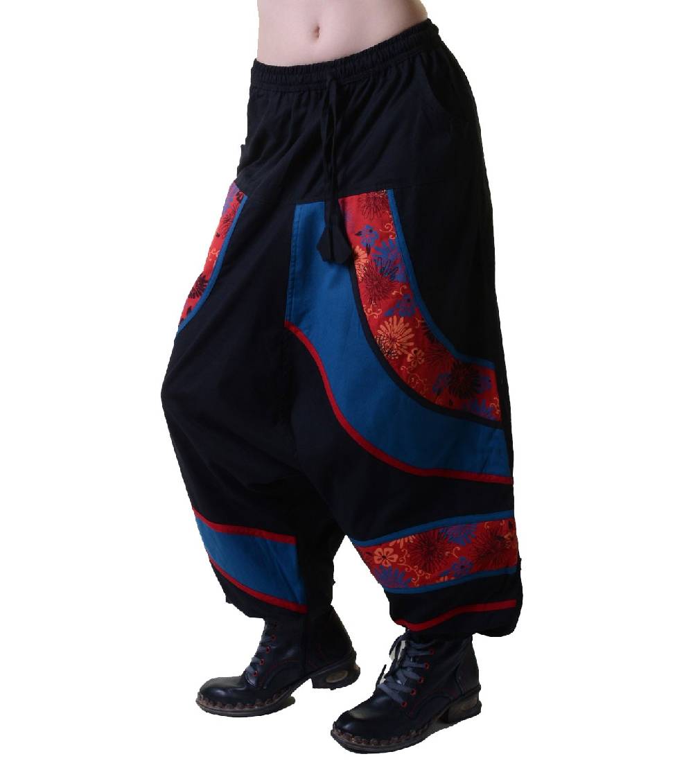 Kunst Und Magie Psy Sarouel Baggy Pants Hippie Hose Goa Baumwoll Haremshose mehrfarbig Fabrik Onlineshop