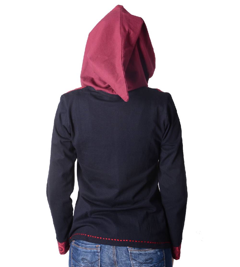 Kunst Und Magie Flippige Damen Freizeitjacke aus Baumwolle mit Zipfelkapuze Günstig kaufen