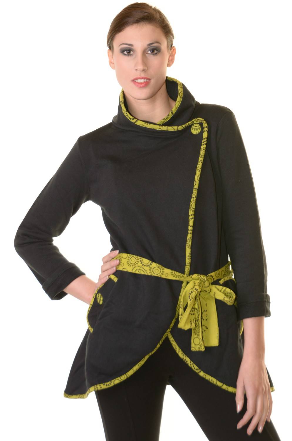 Kunst Und Magie Boho Jacke Damen Baumwolljacke Hippie Jacke im auffälligen "Geisha"-Design Großer Ausverkauf