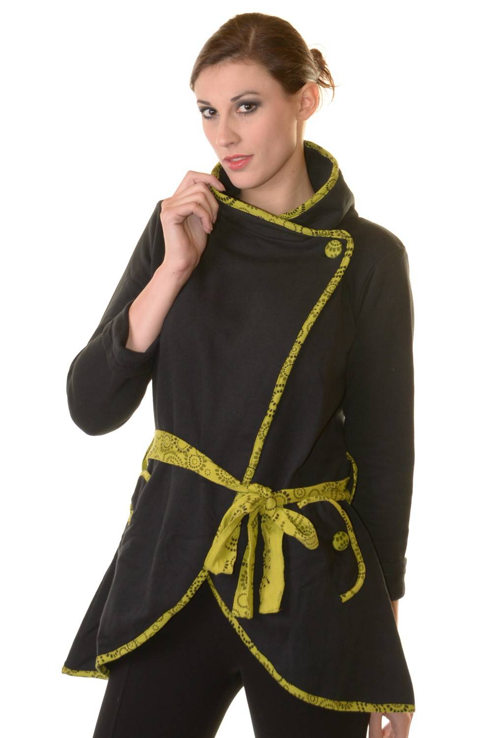 Kunst Und Magie Boho Jacke Damen Baumwolljacke Hippie Jacke im auffälligen "Geisha"-Design Großer Ausverkauf