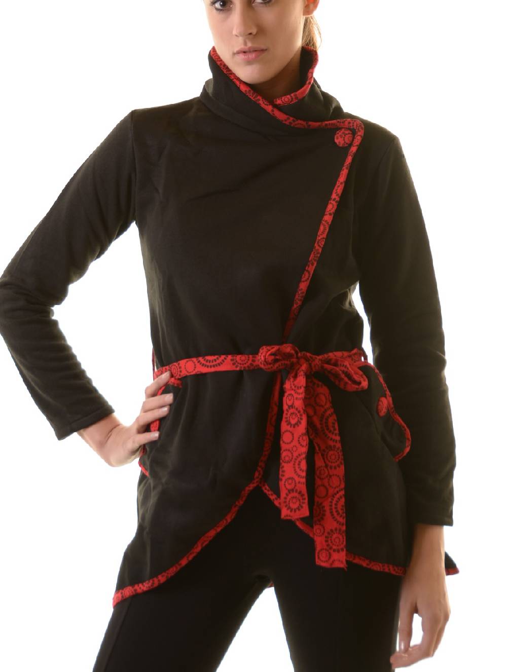 Kunst Und Magie Boho Jacke Damen Baumwolljacke Hippie Jacke im auffälligen "Geisha"-Design Großer Ausverkauf