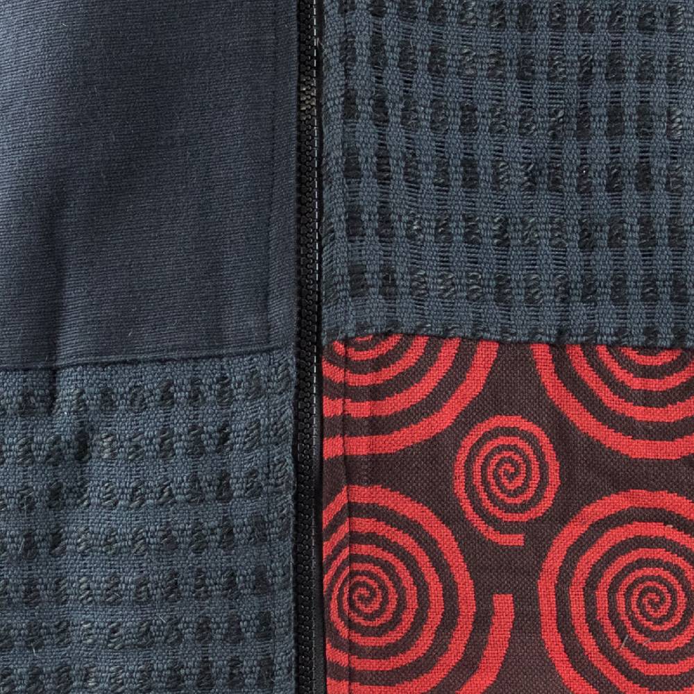 Kunst Und Magie Kunst und Magie Herren Patchwork Jacke mit Kapuze Begrenztes Angebot