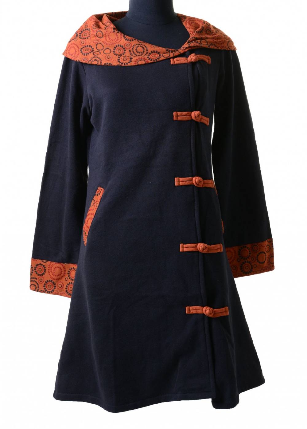 Kunst Und Magie Mantel aus Baumwolle Jacke Goa Psy Hippie Boho Weihnachtsangebot