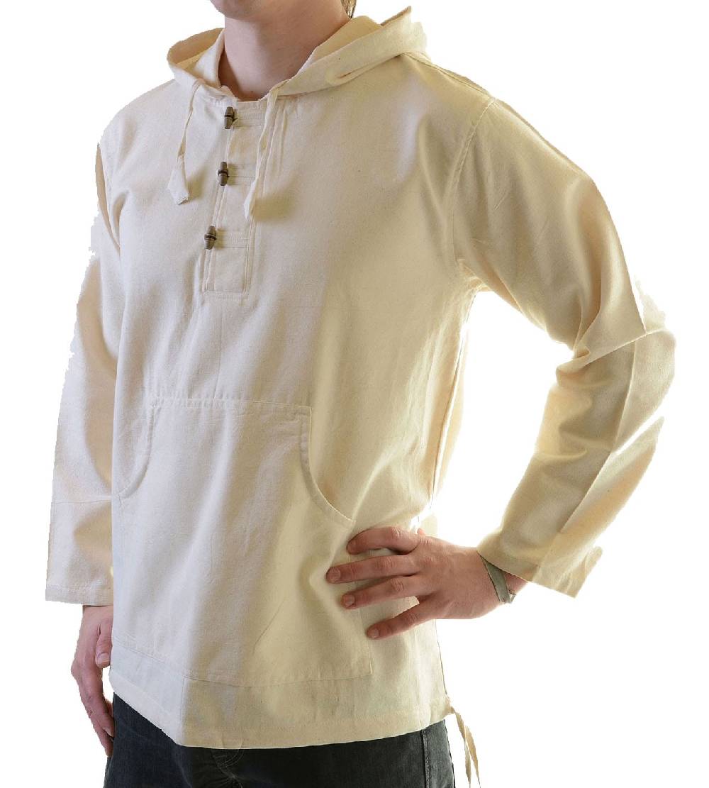 Kunst Und Magie Fischerhemd Zipfelkapuze Poncho Überzieher Hemd Mittelalter Kurtha Super Sparpreis