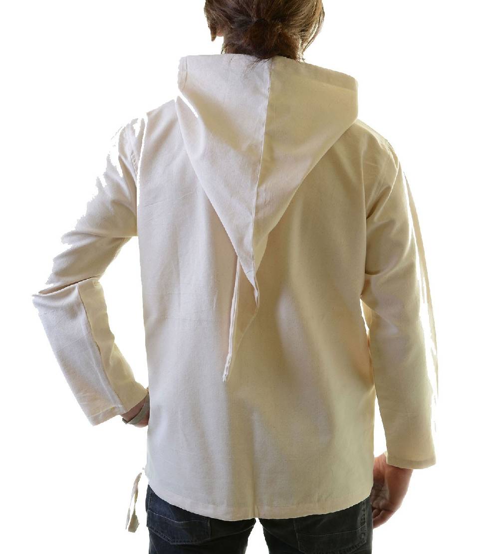 Kunst Und Magie Fischerhemd Zipfelkapuze Poncho Überzieher Hemd Mittelalter Kurtha Super Sparpreis