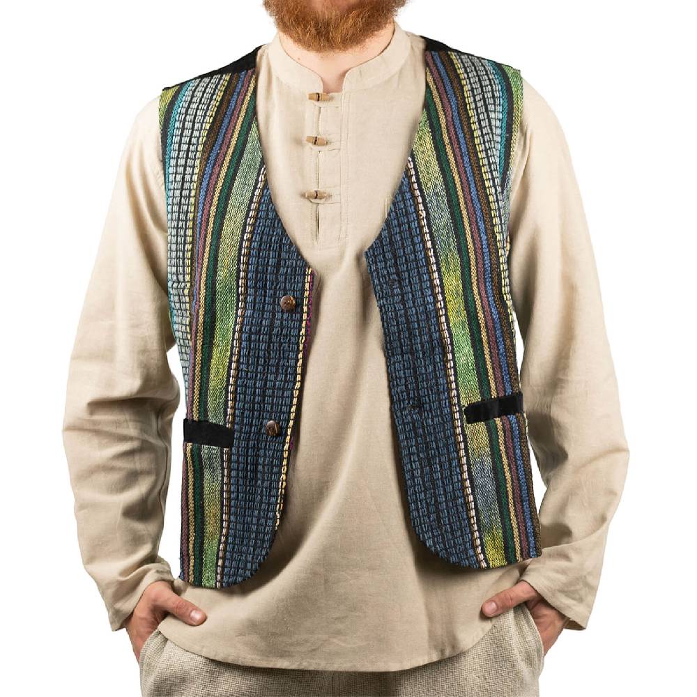 Kunst Und Magie Kunst und Magie Bunte Herren Hippie Weste Letzte 3 Tage